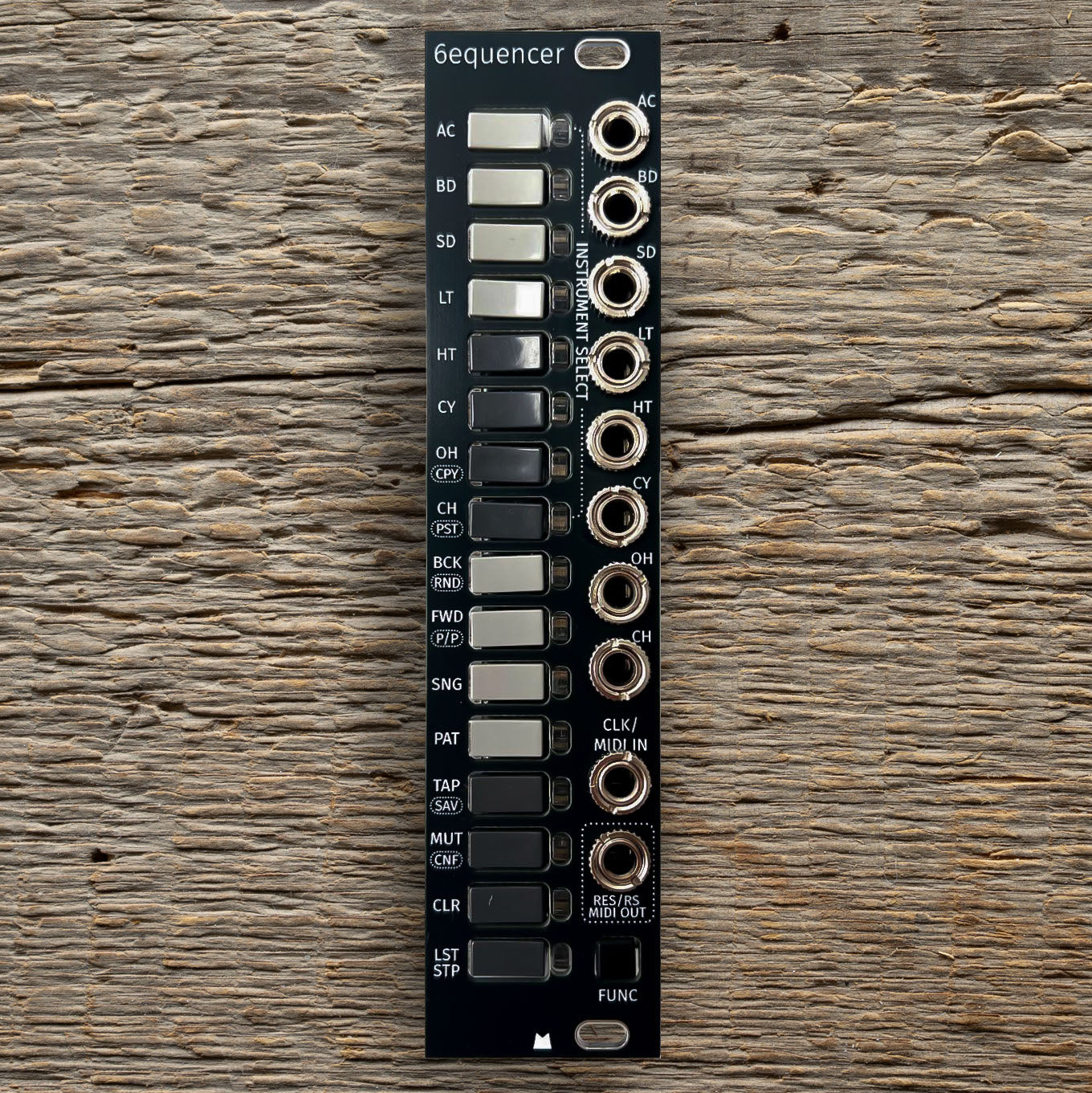 6equencer 3U black panel