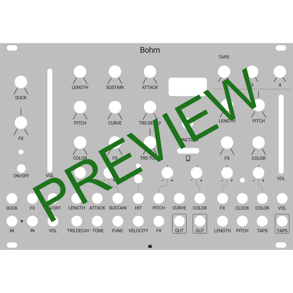 Bohm + Groove & Performer silver combo panel