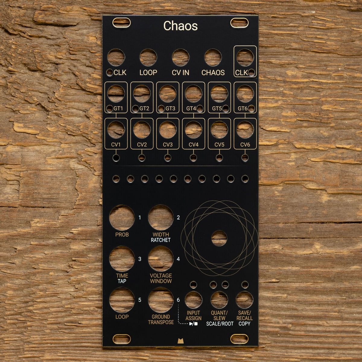 Chaos black & gold panel