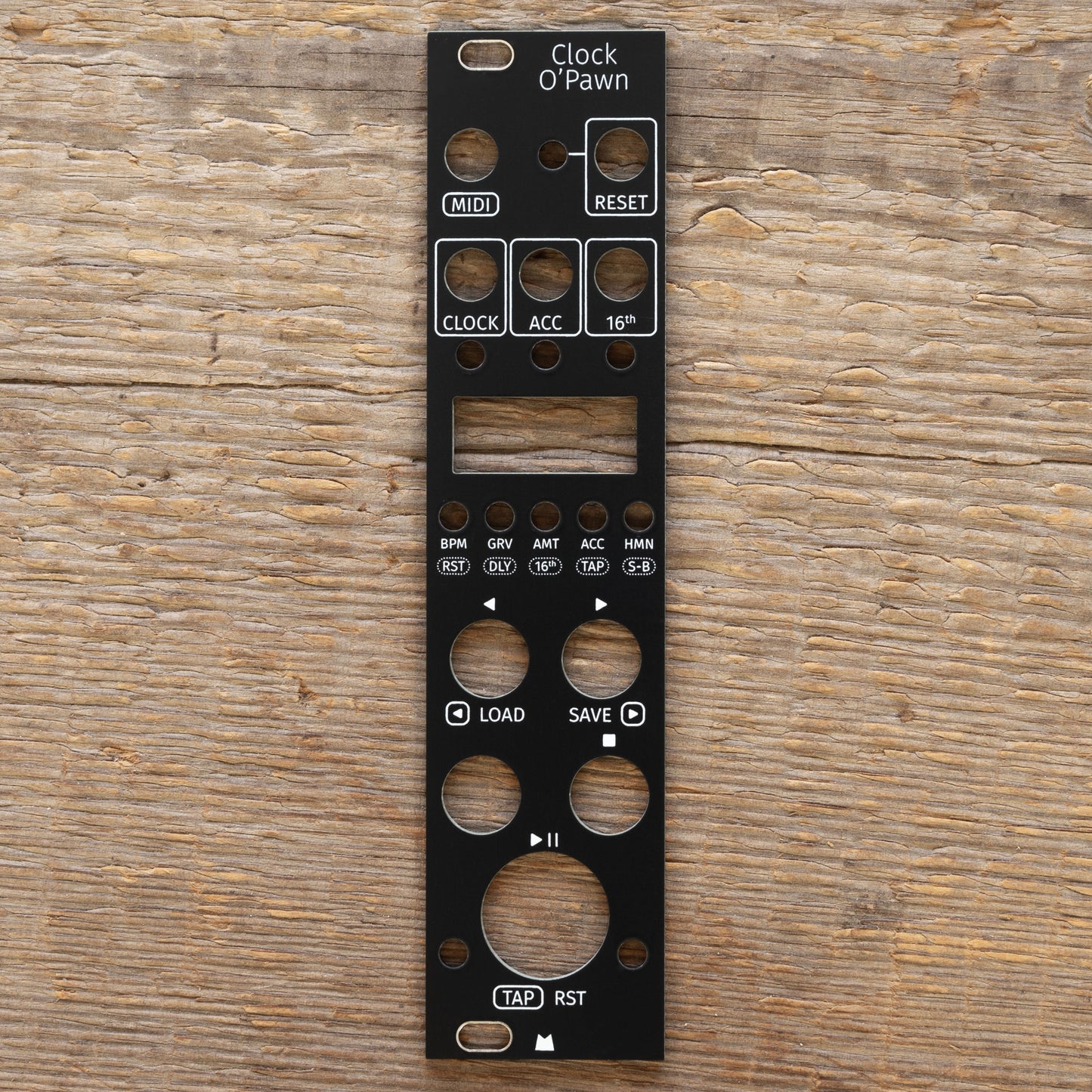 Clock O'Pawn (mk2) black panel