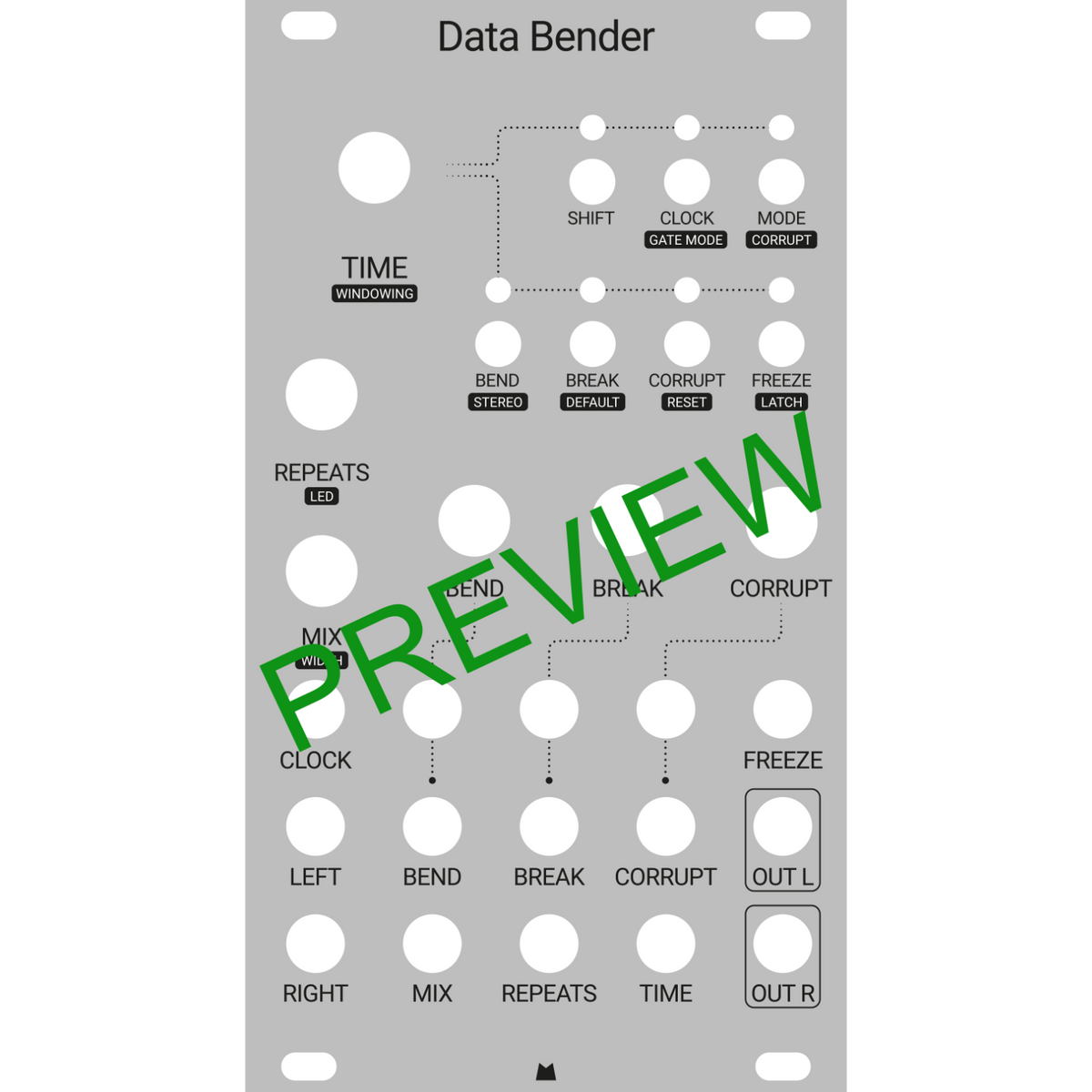 Data Bender silver panel