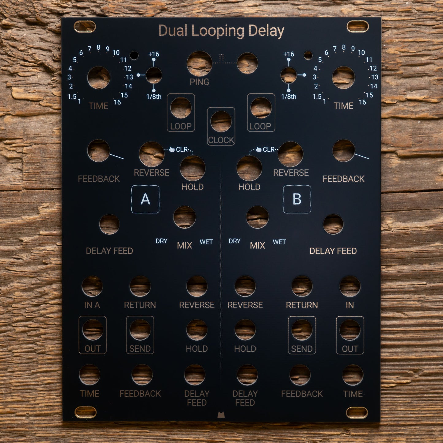 Dual Looping Delay black & gold panel