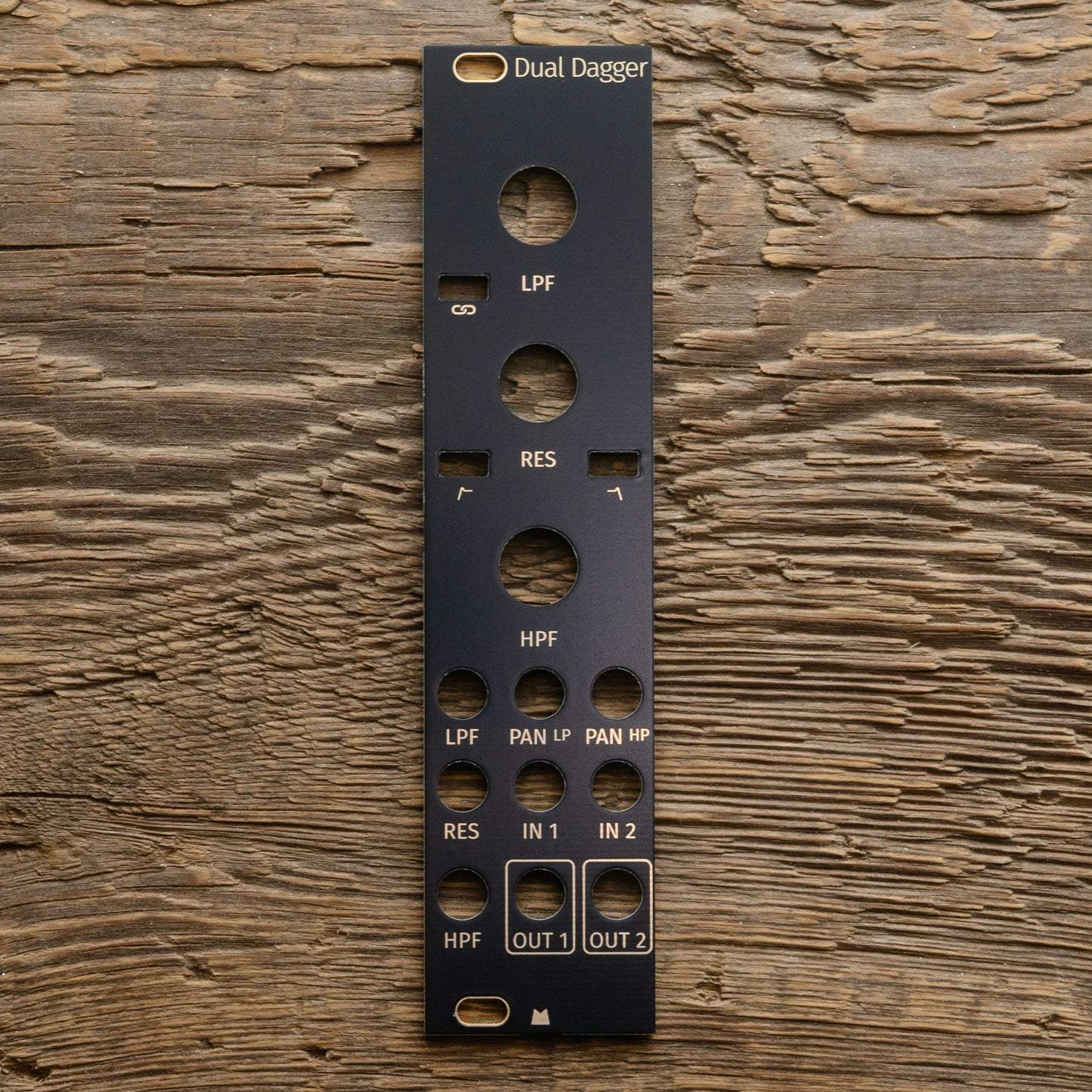 Dual Dagger black & gold panel