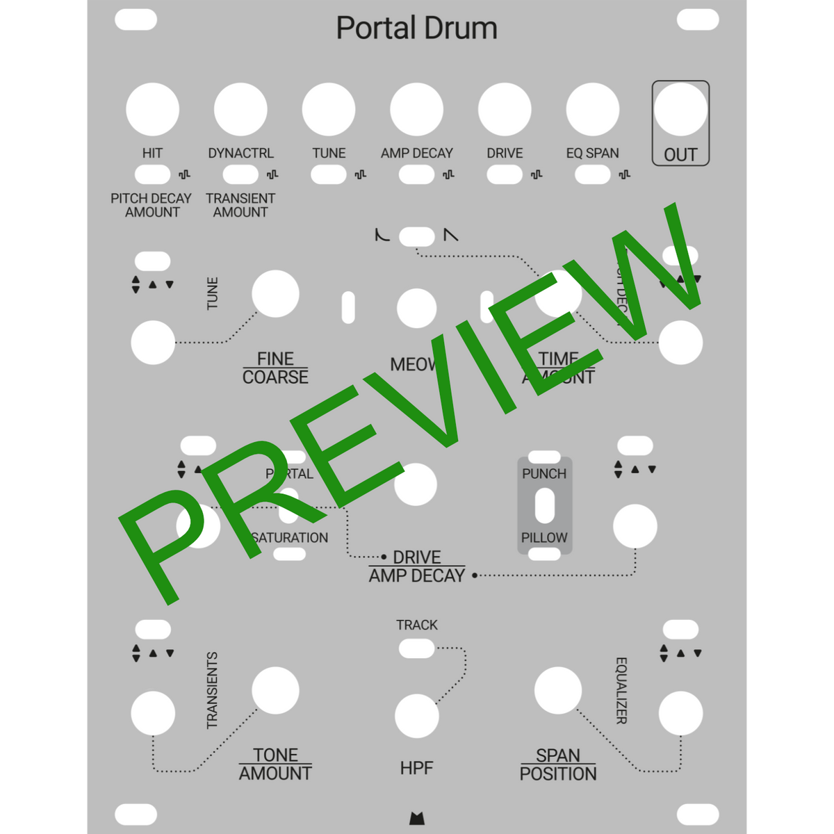Portal Drum silver panel