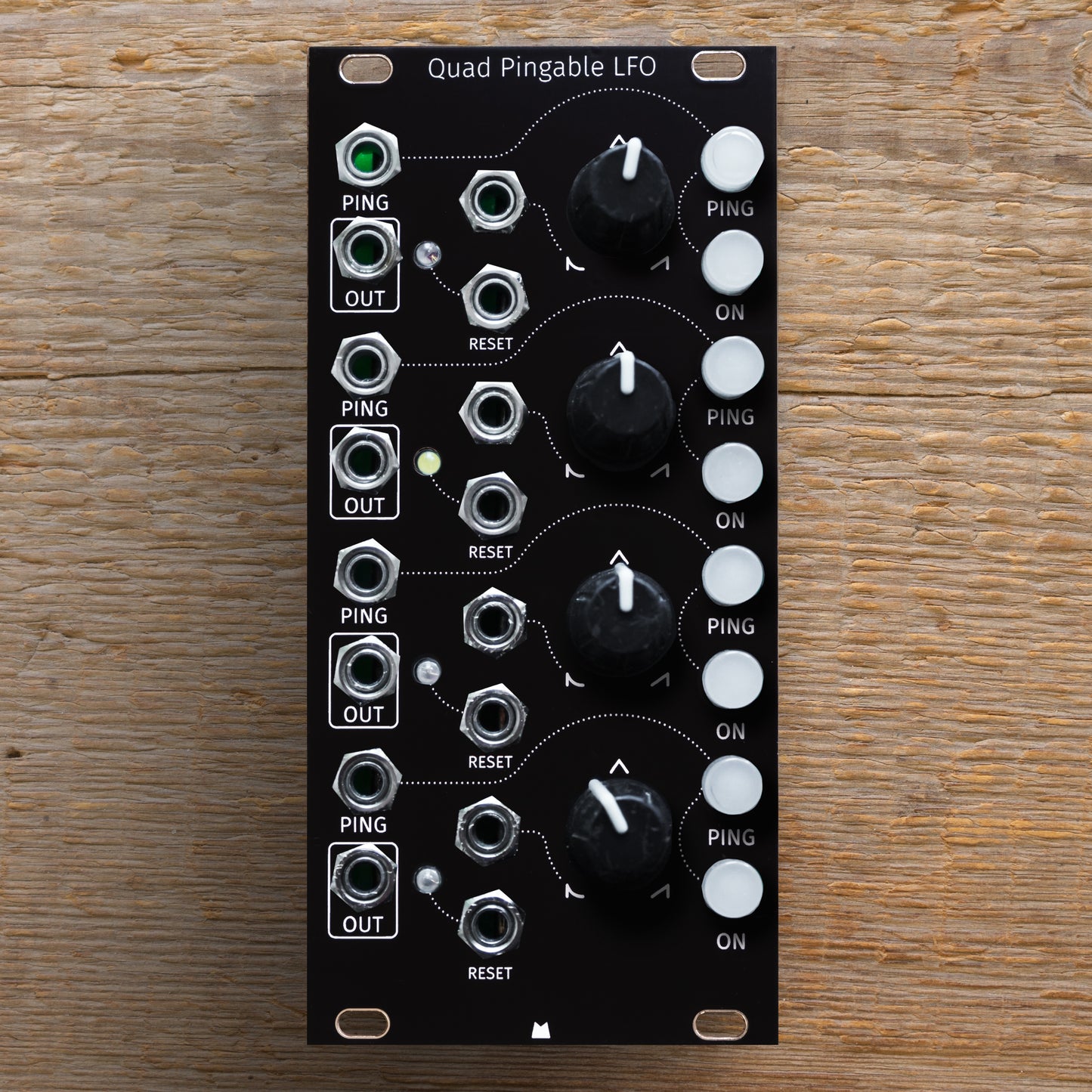 Quad Pingable LFO black panel