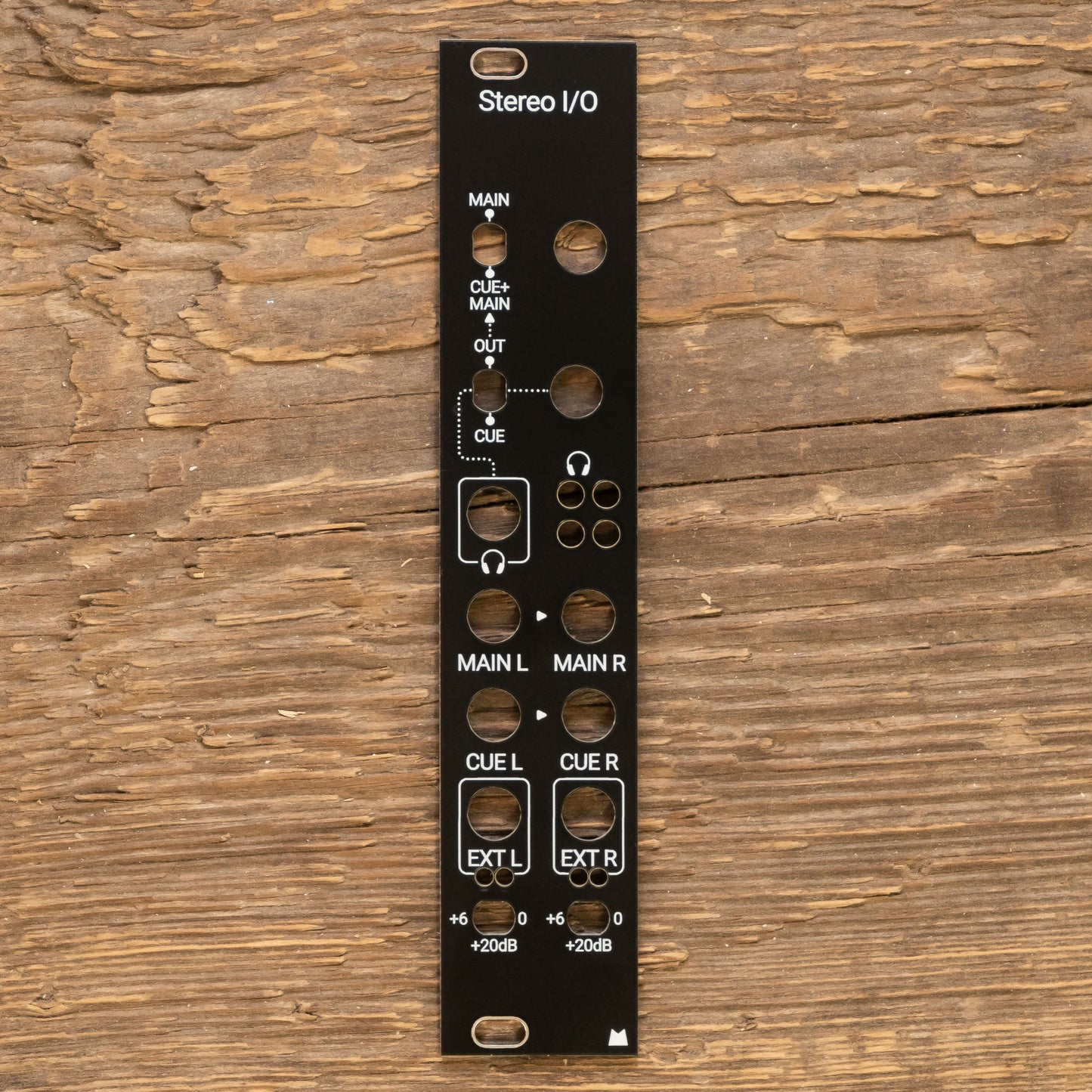 Stereo I/O 3U black panel