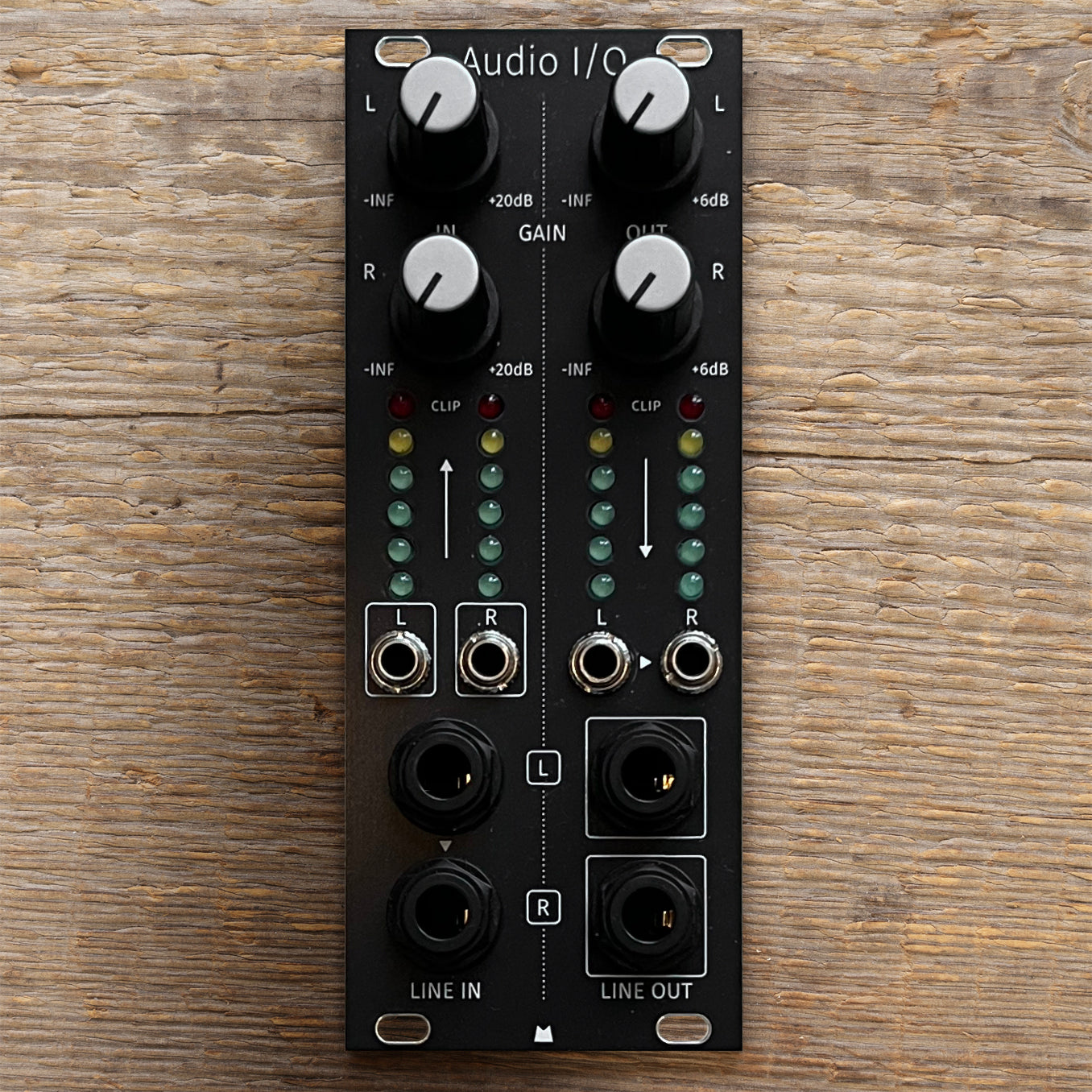 Audio I/O 3U (mk1) black panel