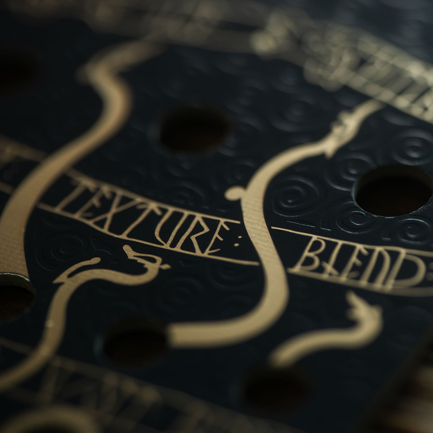 Clouds - Runes - black & gold panel