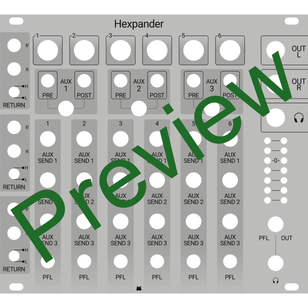 Hexpander silver panel