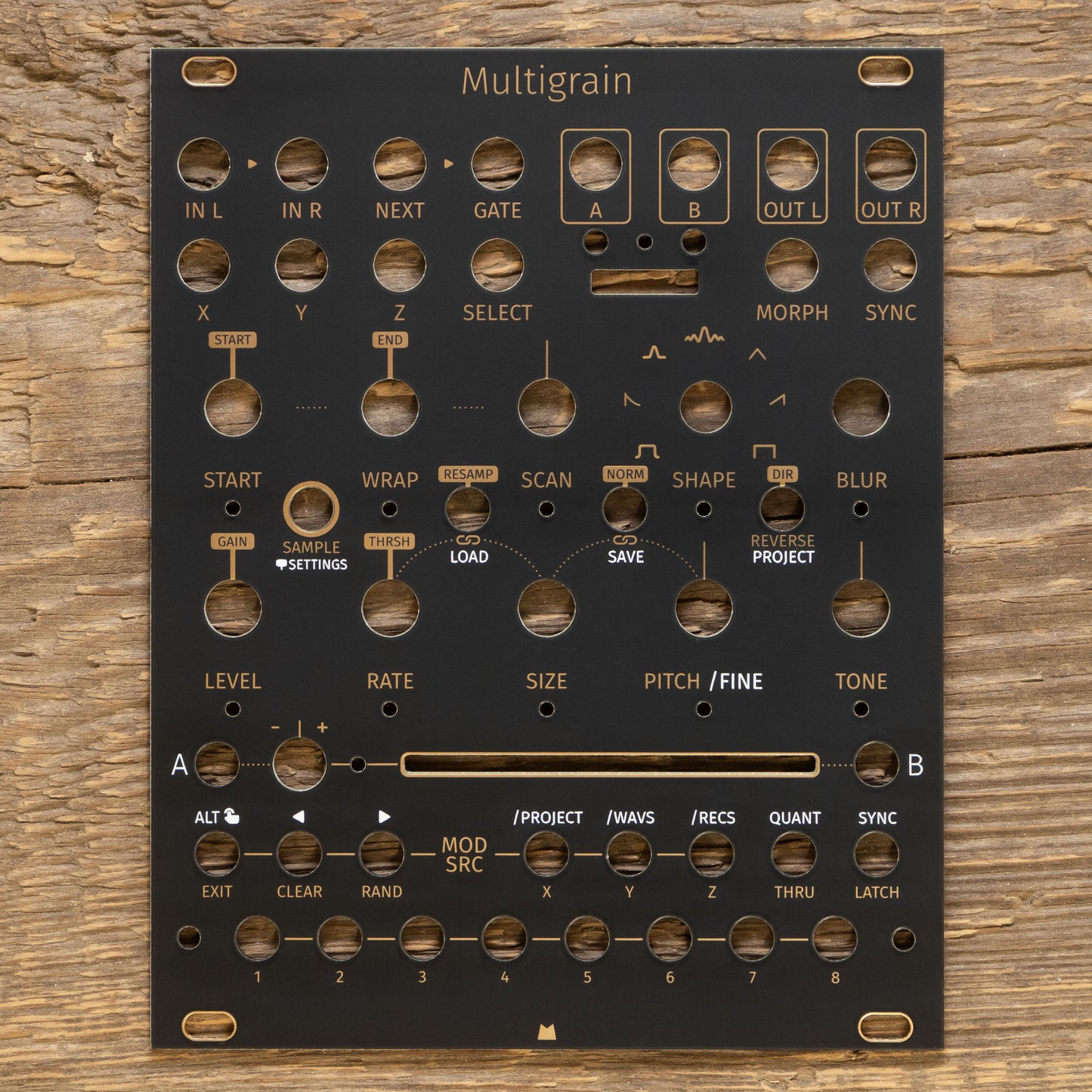 Multigrain black & gold panel