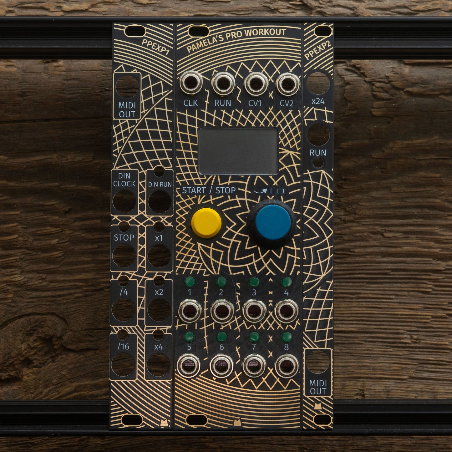 PPEXP1 - Golden Lotus - black & gold panel