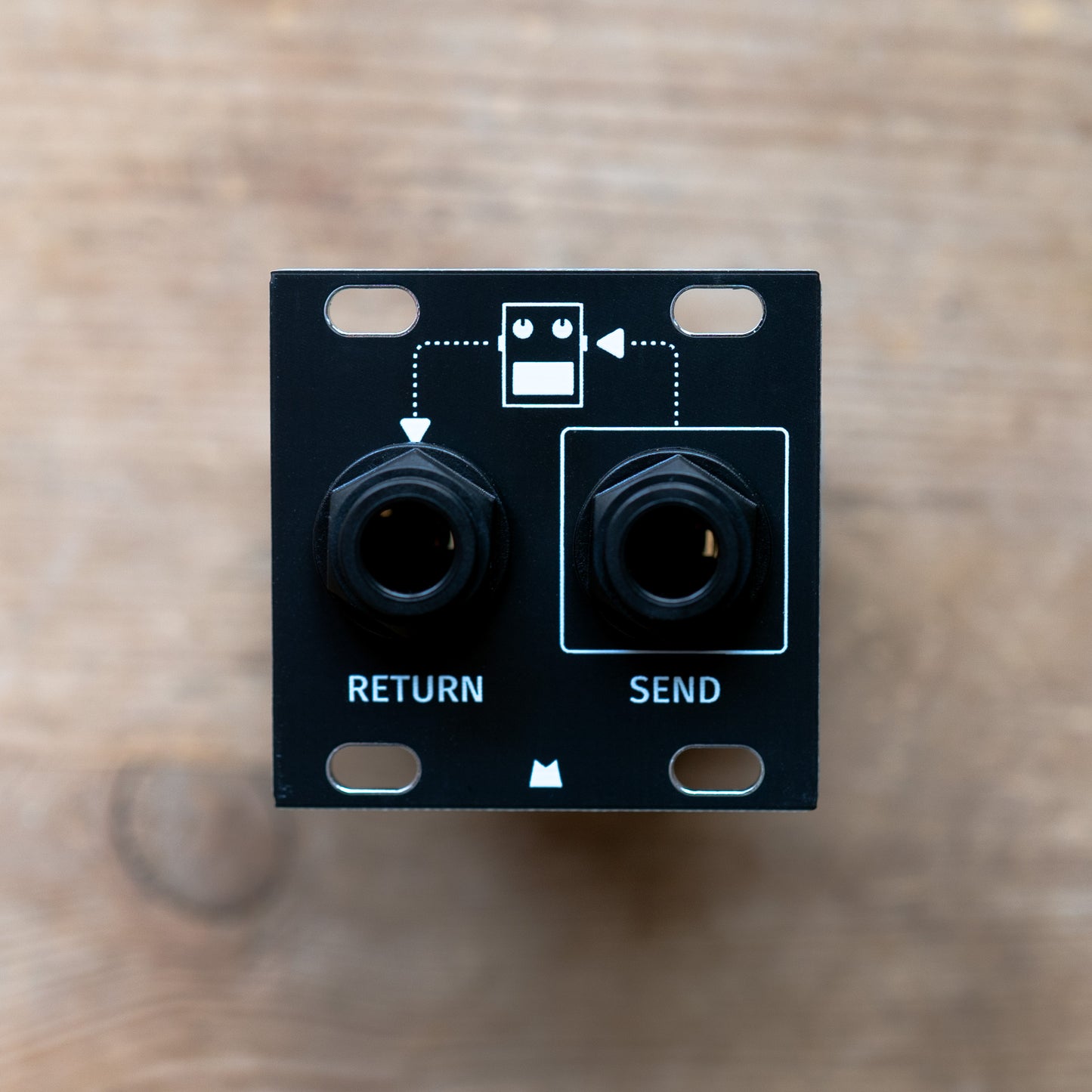 Pedal I/O Jacks 1U black panel