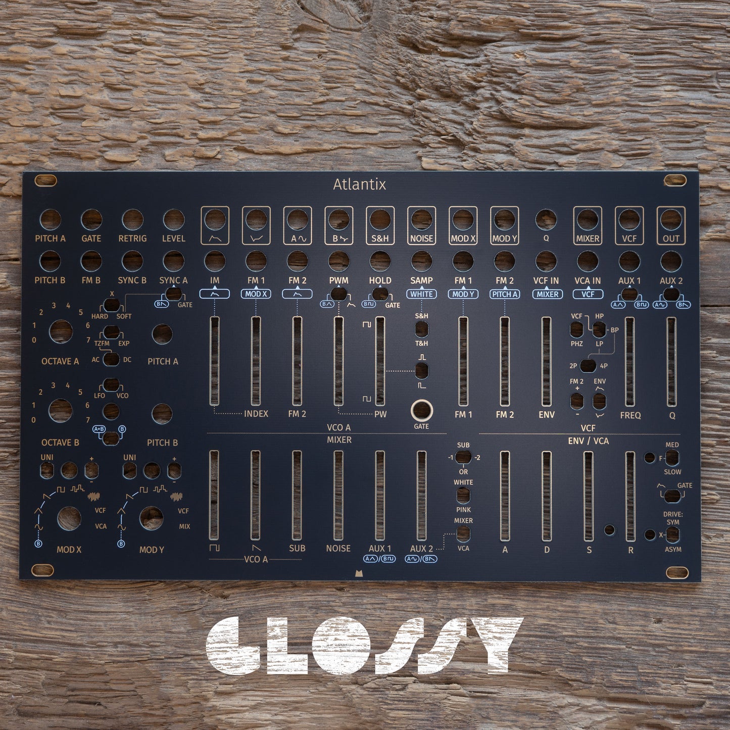 Atlantix black & gold panel