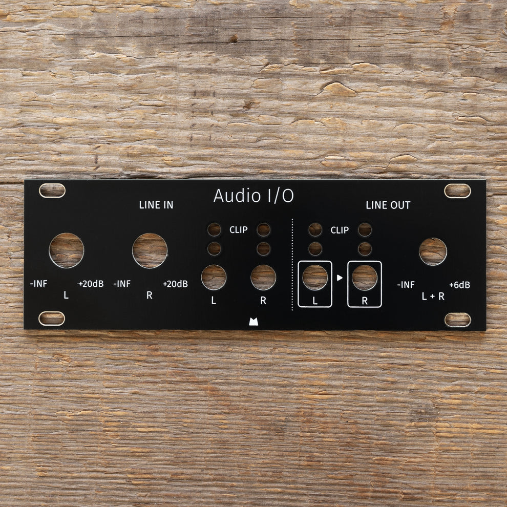 Audio I/O 1U black panel – Mörk Modules