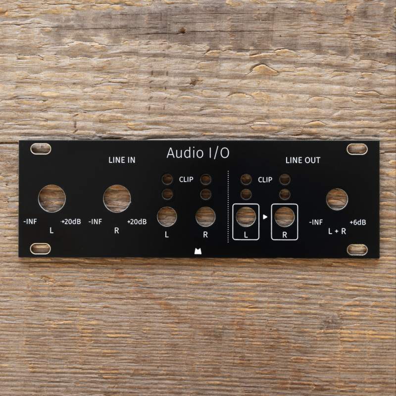 Audio I/O 1U black panel