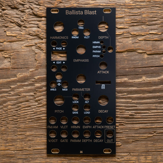 Ballista Blast black & gold panel