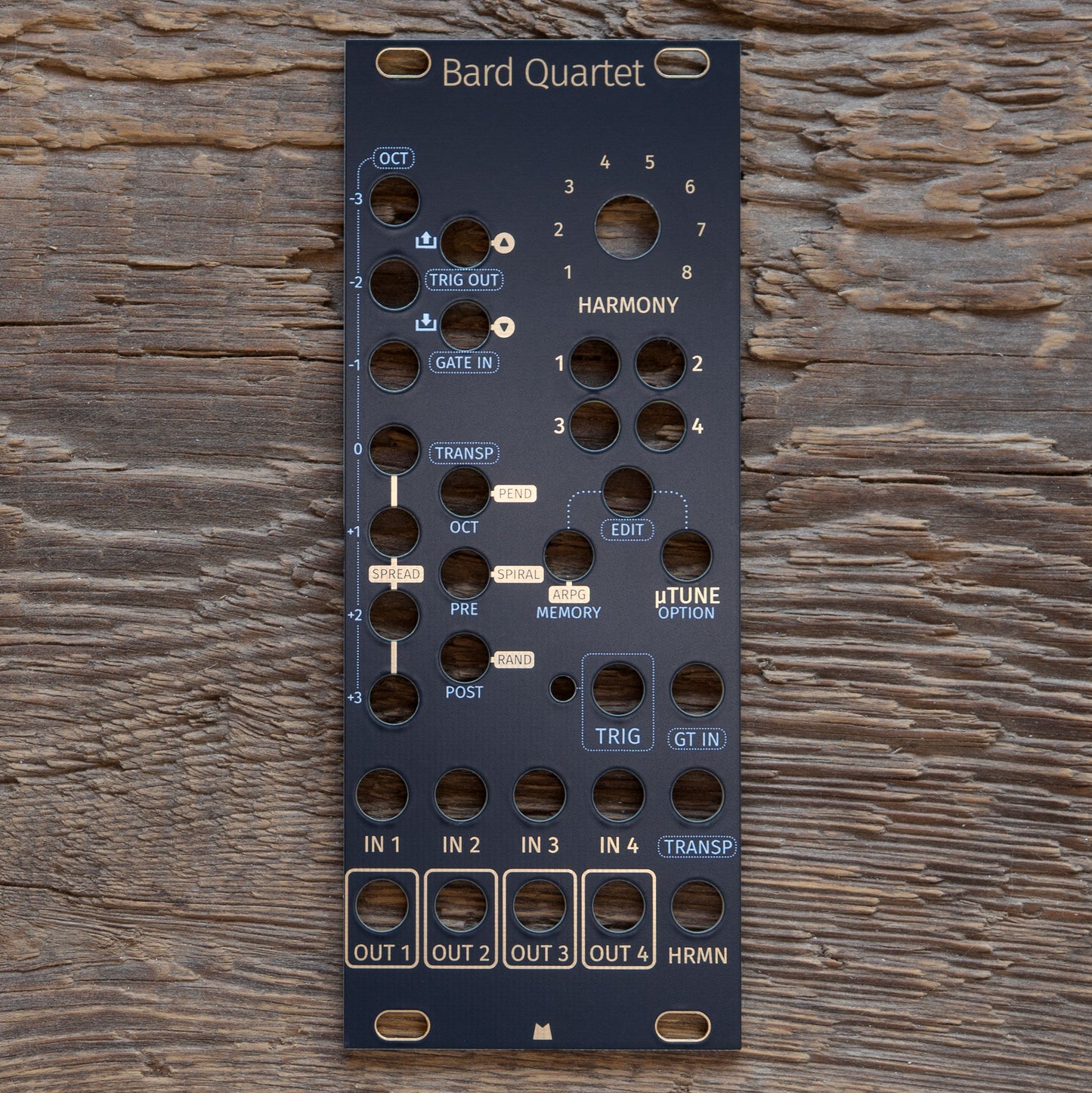 Bard Quartet black & gold panel