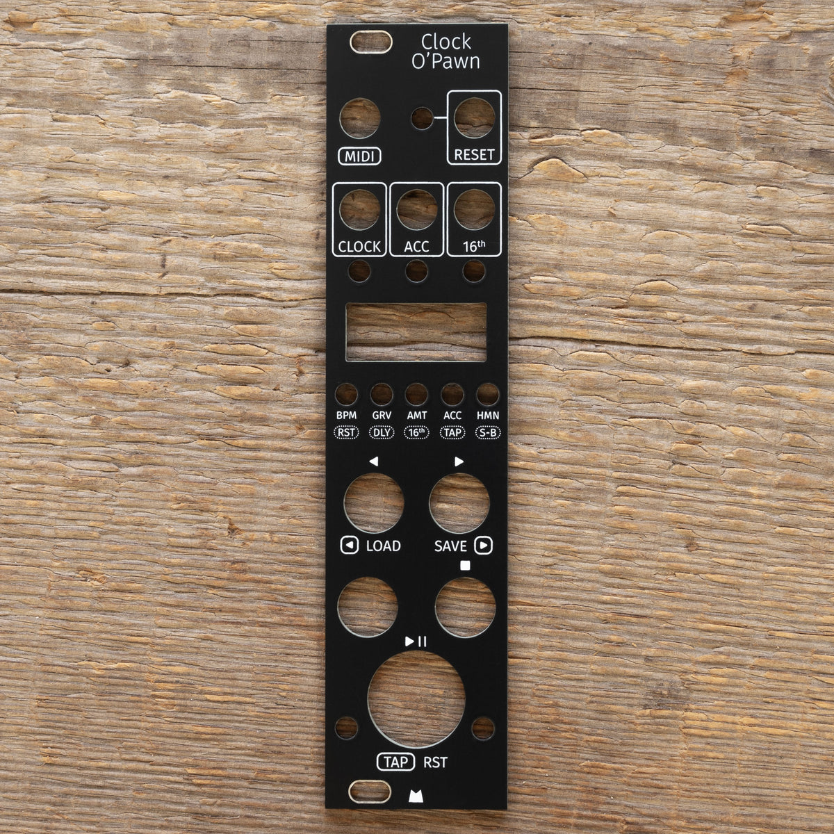 Clock O'Pawn (mk2) black panel – Mörk Modules