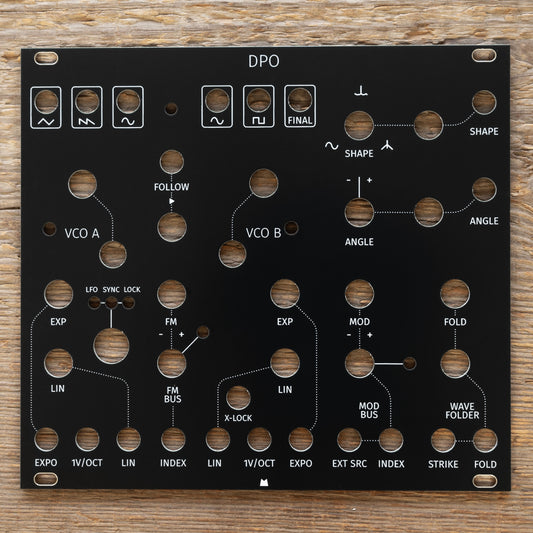 DPO (white knobs) black panel