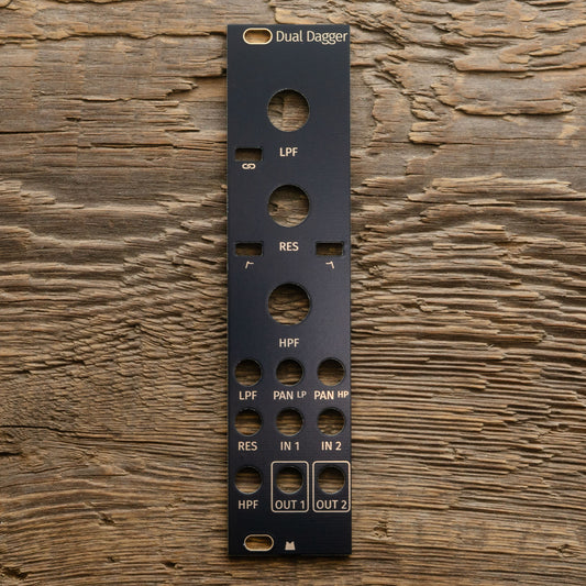 Dual Dagger black & gold panel