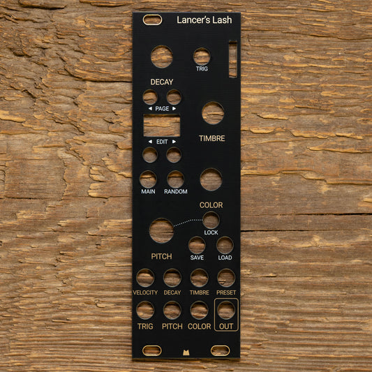 Lancer's Lash black & gold panel