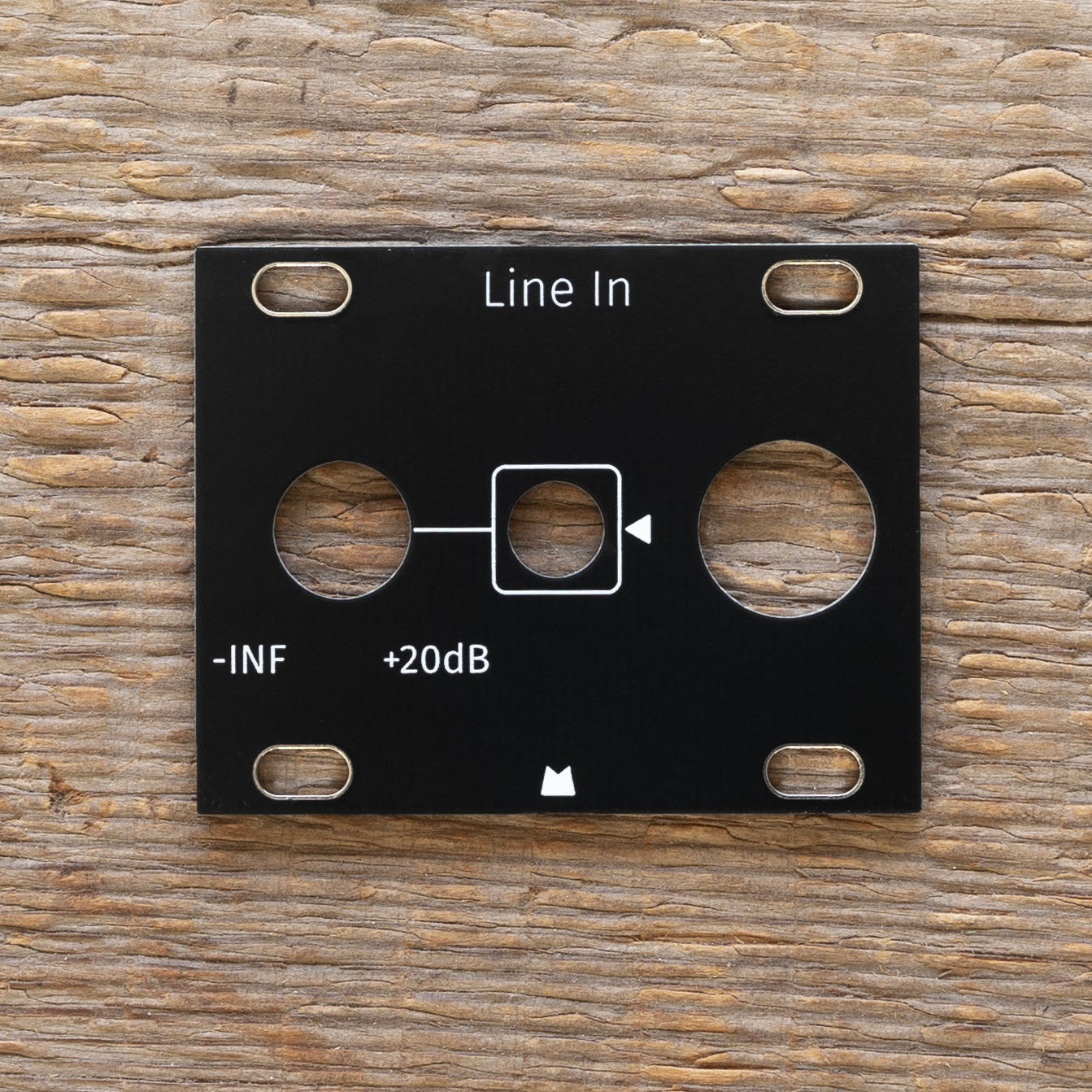 Line In 1U black panel – Mörk Modules