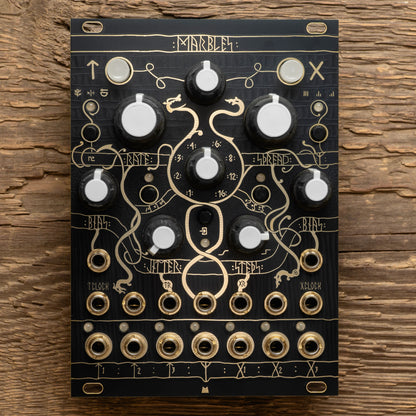 Marbles - Runes - black & gold panel