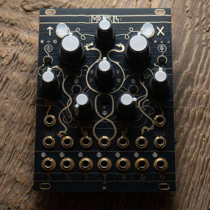 Marbles - Runes - black & gold panel