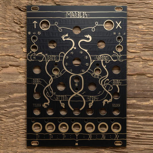 Marbles - Runes - black & gold panel