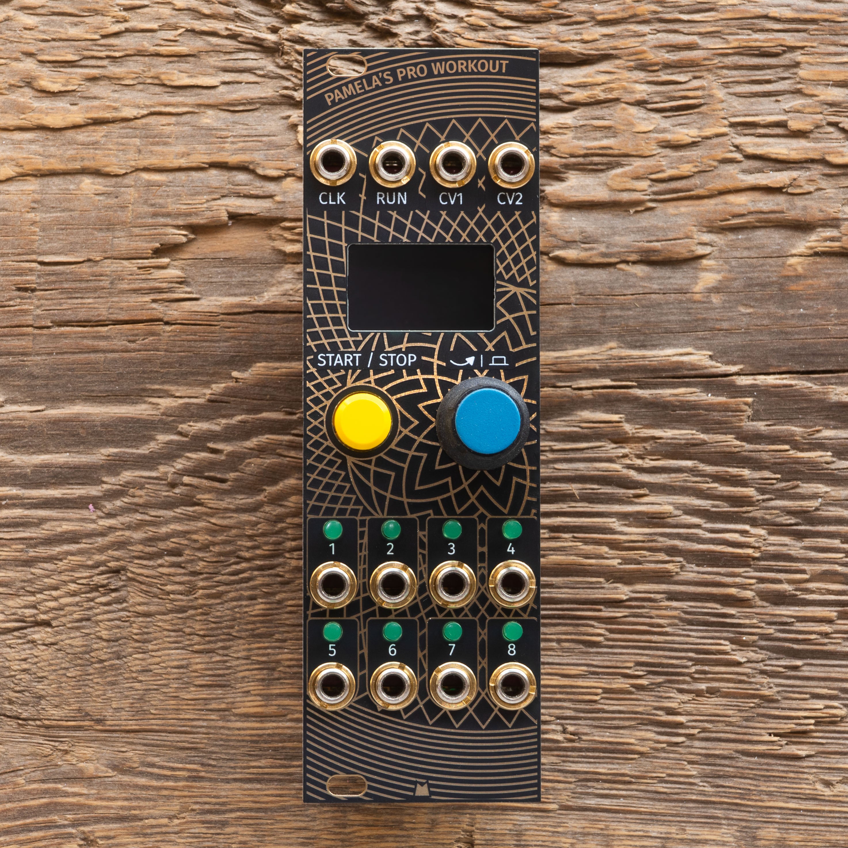Pamela's PRO Workout - Golden Lotus - black & gold panel – Mörk