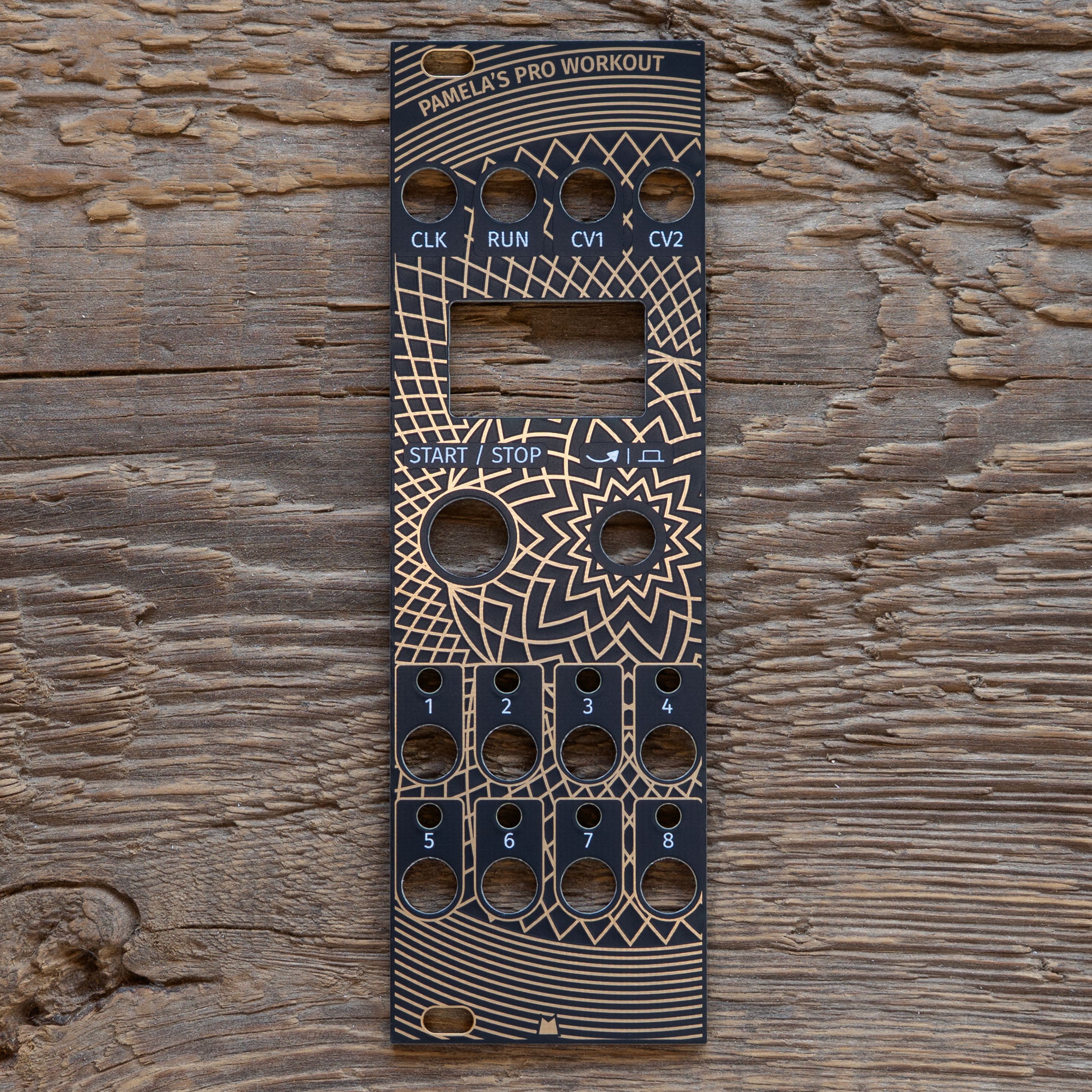 Pamela's PRO Workout - Golden Lotus - black & gold panel – Mörk