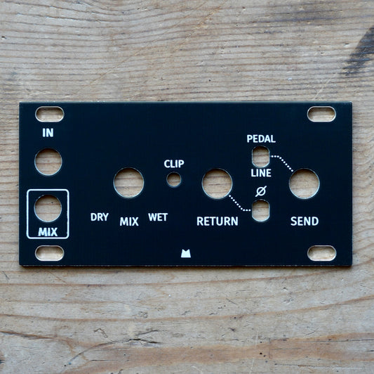 Pedal I/O 1U black panel