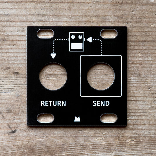 Pedal I/O Jacks 1U black panel