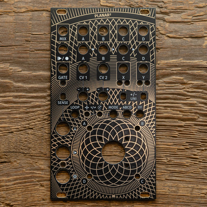 Planar 2 - Golden Lotus - black & gold panel