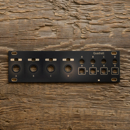 Quadratt 1U (metal switches) - Golden Disco - black & gold panel