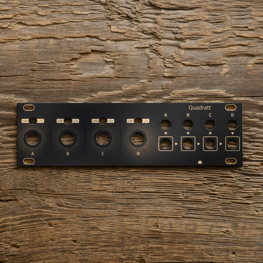 Quadratt 1U (metal switches) - Golden Disco - black & gold panel