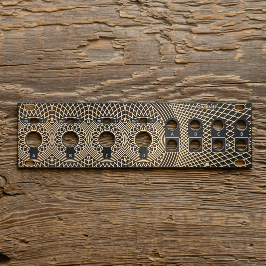 Quadratt 1U (metal switches) - Golden Lotus - black & gold panel