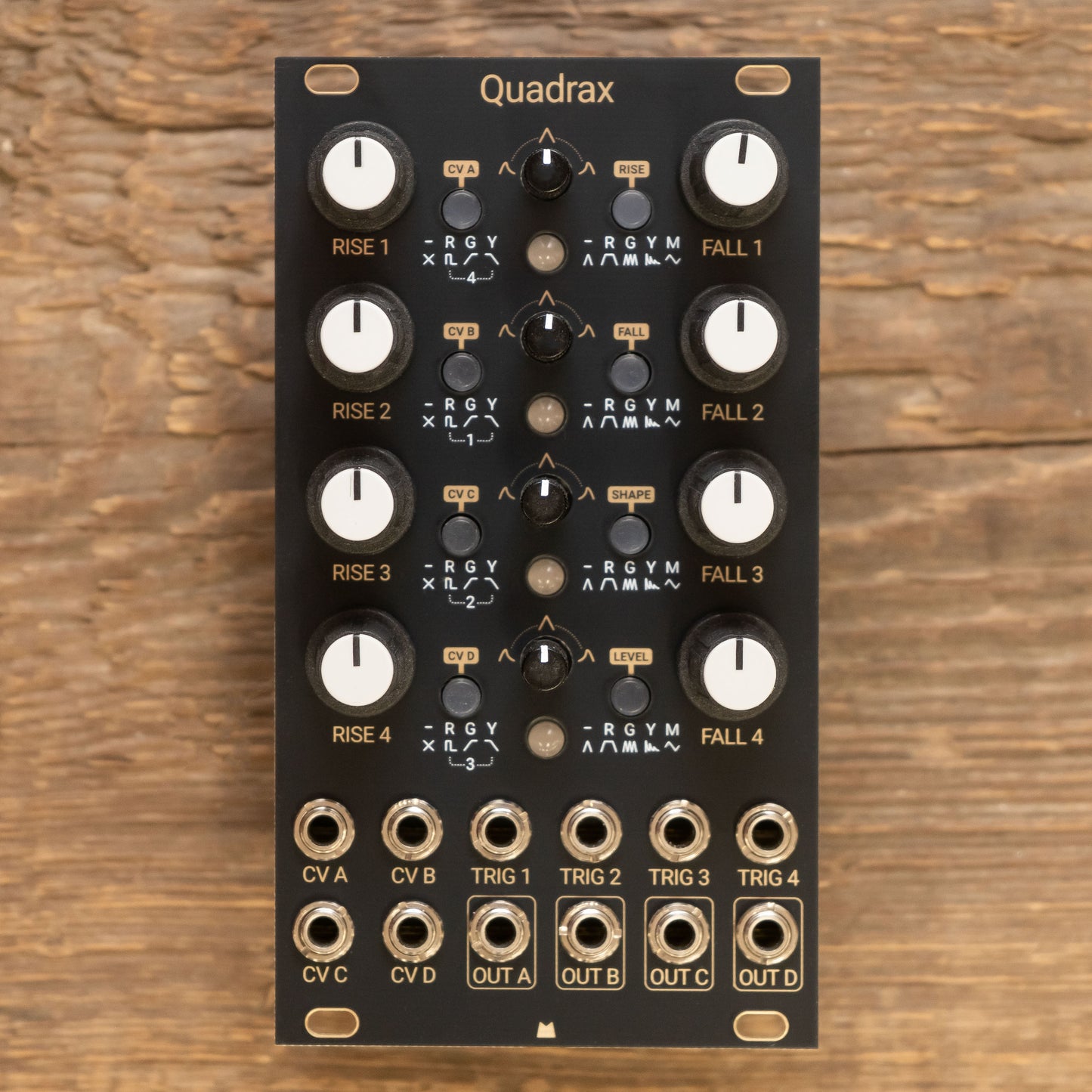 Quadrax black & gold panel