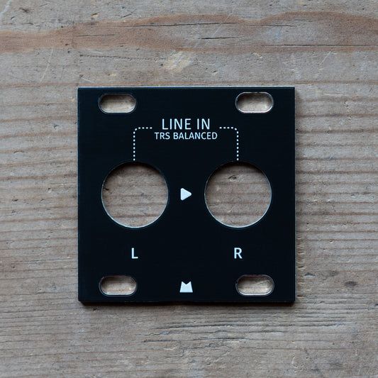 Stereo Line In Jacks 1U black panel