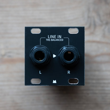 Stereo Line In Jacks 1U black panel