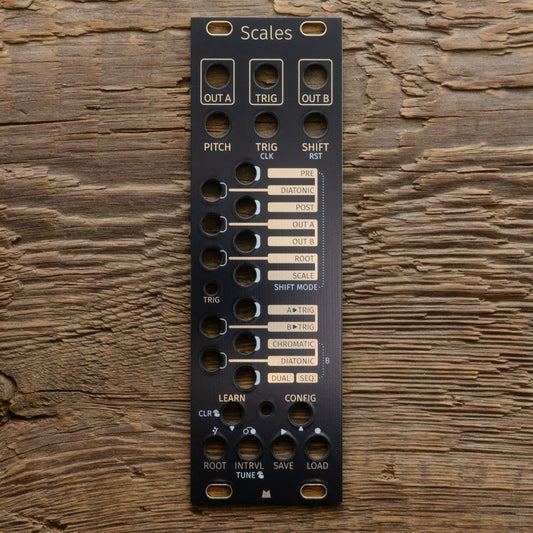 Scales black & gold panel