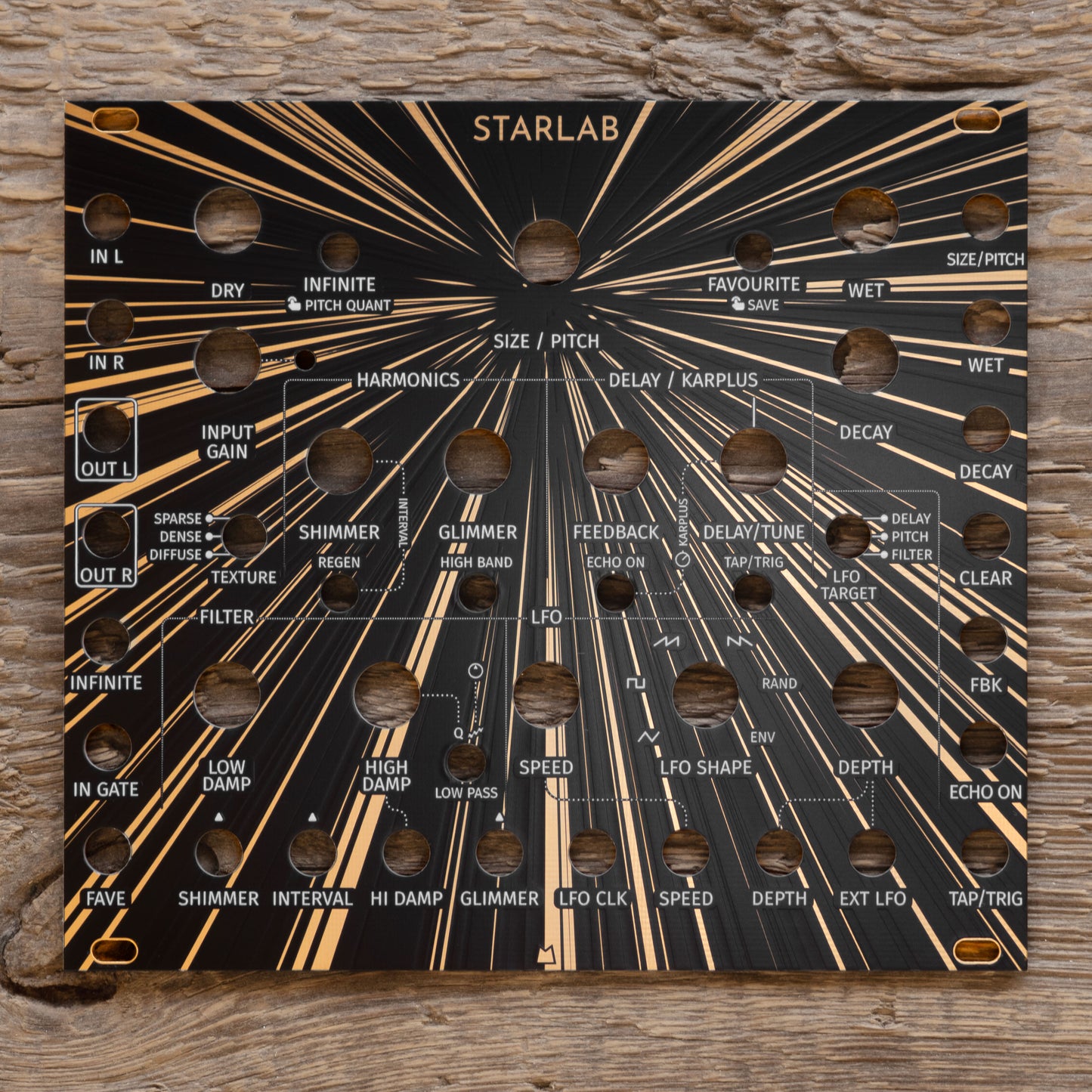 StarLab - Deep Space - black & gold panel