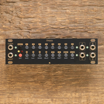 Steppy 1U black & gold panel