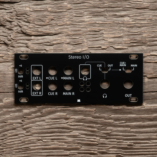 Stereo I/O 1U black panel