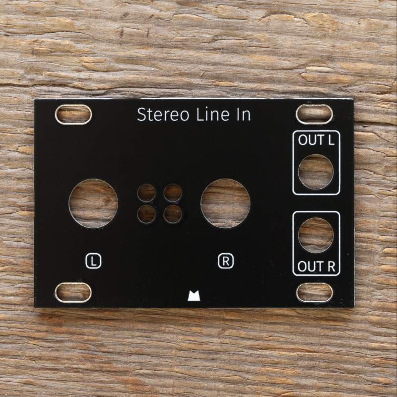 Stereo Line In 1U black panel