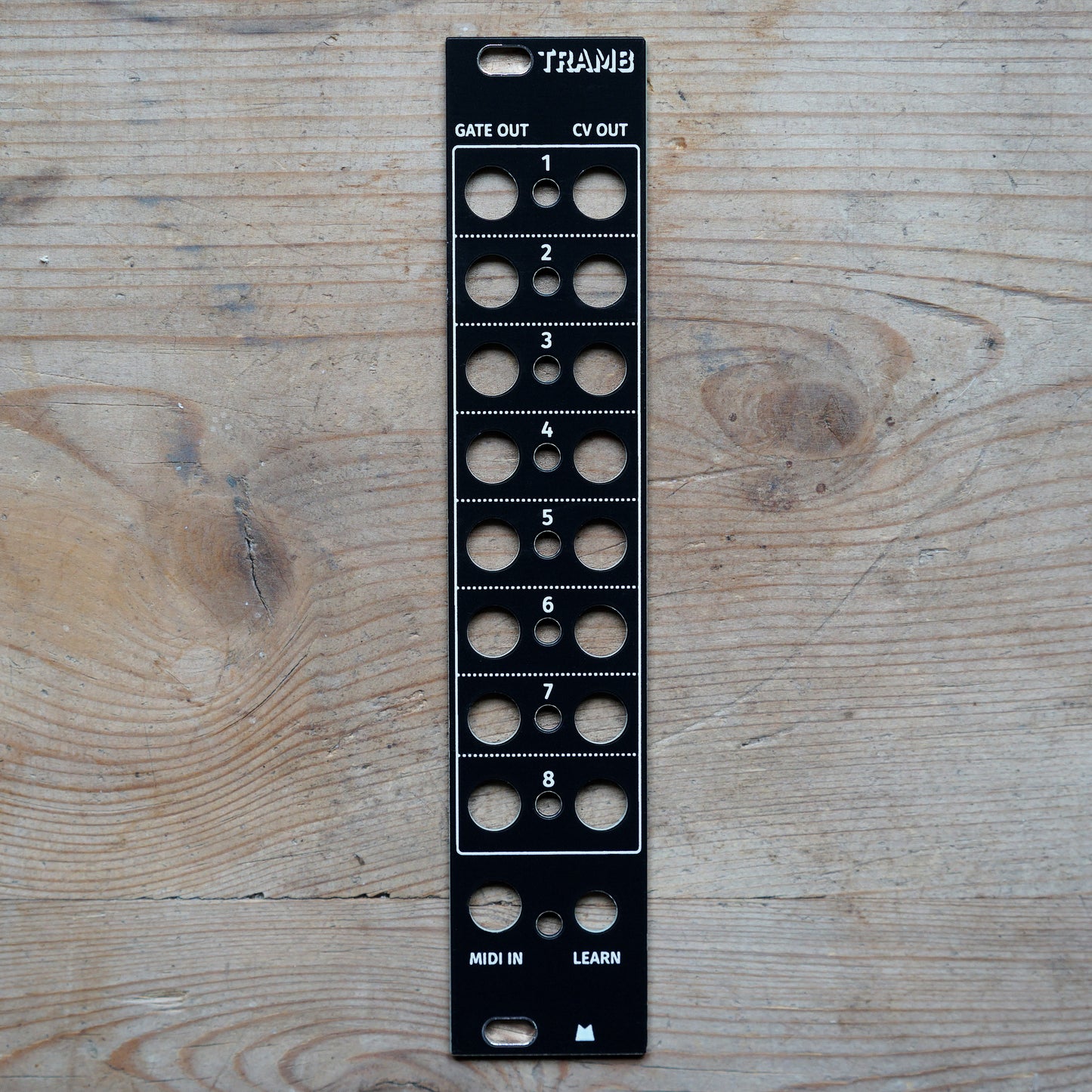 TRAM8 3U black panel