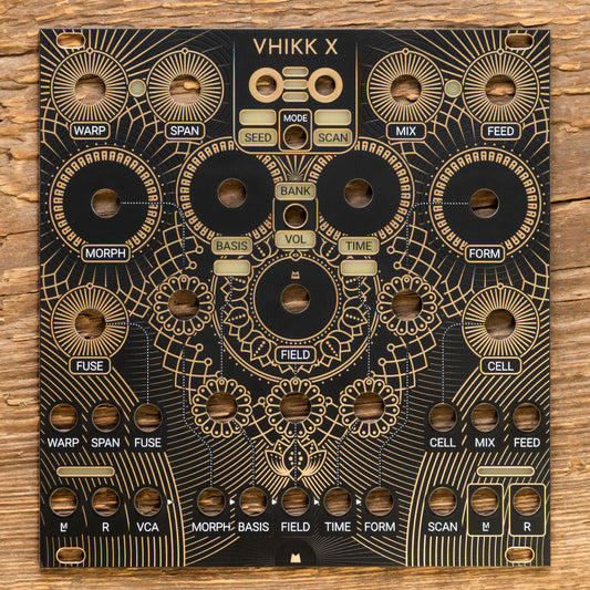 Vhikk X - Golden Lotus - black & gold panel
