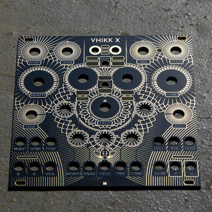 Vhikk X - Golden Lotus - black & gold panel