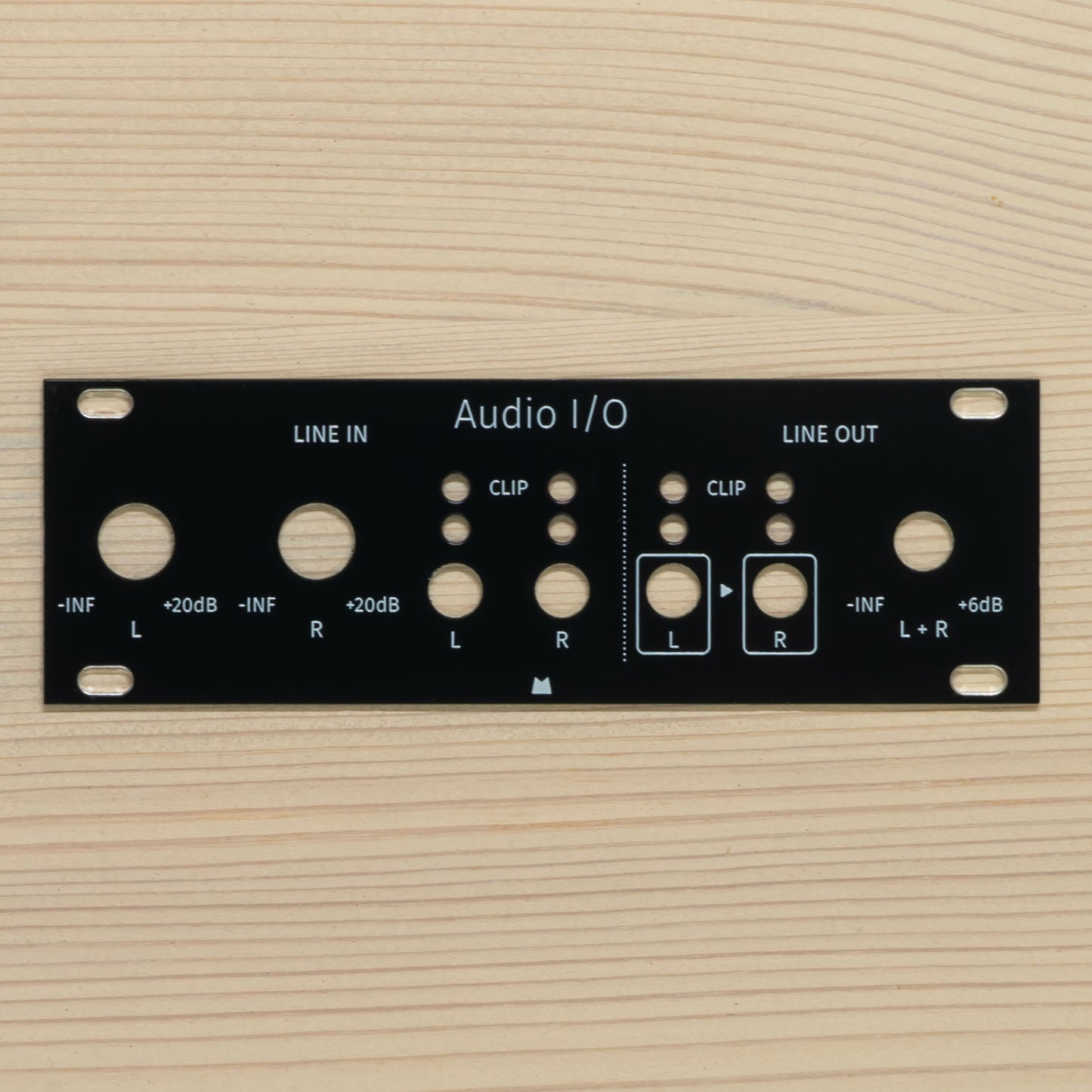 Audio I/O 1U black panel