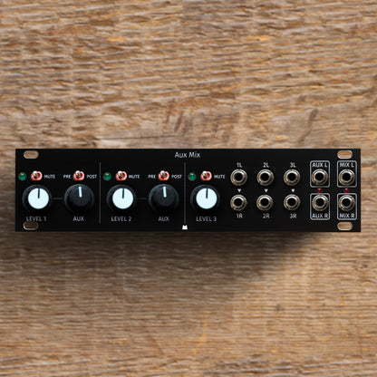 Aux Mix 1U black panel